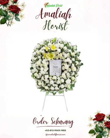 Krans Bunga Duka Outdoor Wedding Serpong